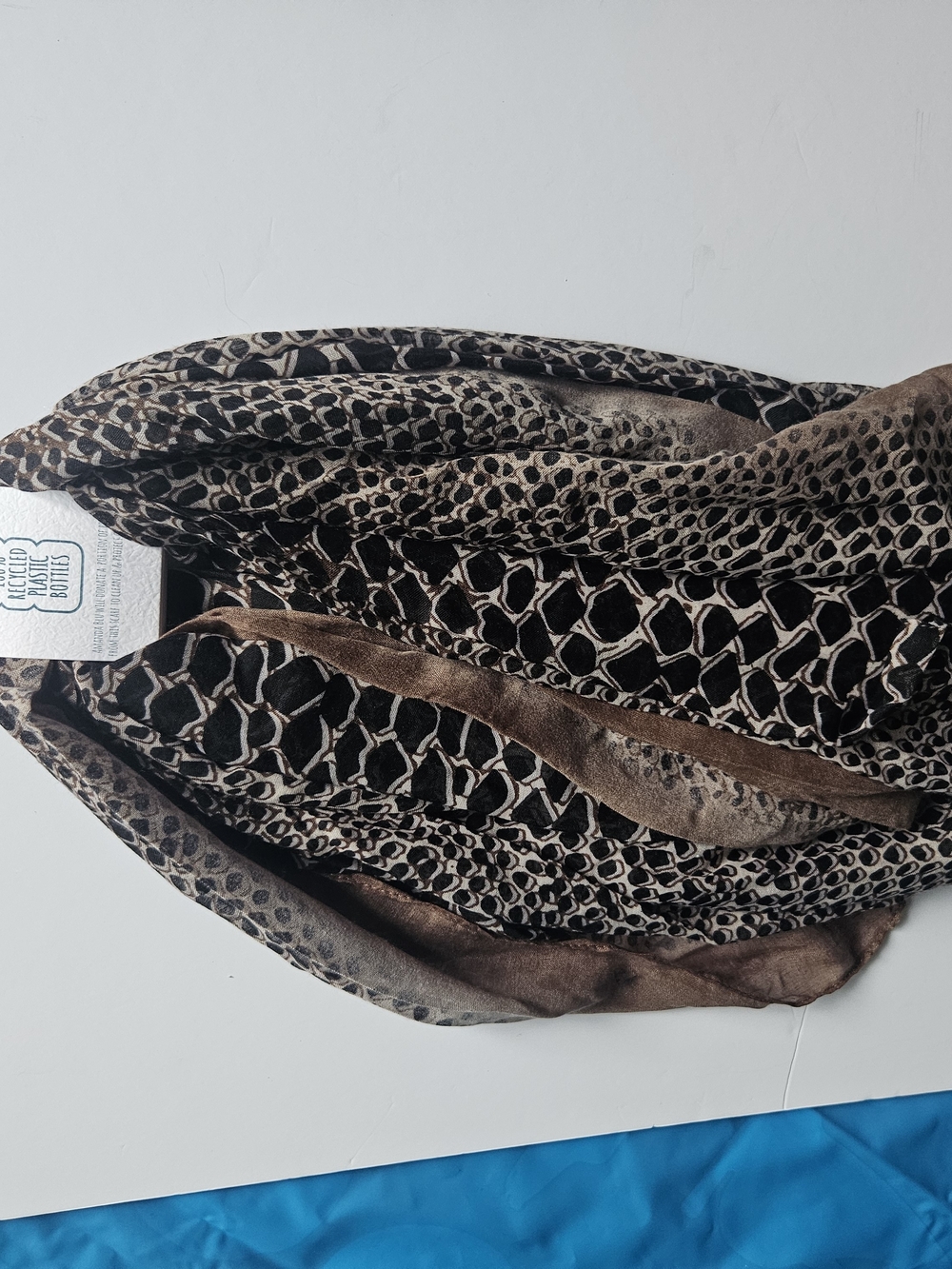 Women’s Leopard Print Lightweight Scarf - Brown & Black